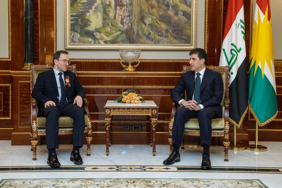 Президент Курдистана Нечирван Барзани встретился с Послом России в Ираке Эльбрусом Кутрашевым